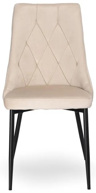 Jedálenská stolička LINCOLN zamatová, béžová