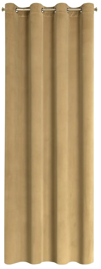 ZATEMŇOVACÍ ZÁVES NA KRÚŽKOCH ANTARA 140X270 CM TMAVOBÉŽOVÁ