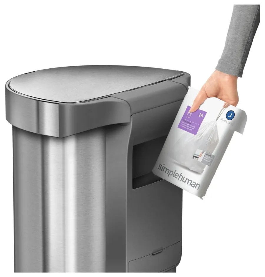 Bezdotykový odpadkový kôš z nerezovej ocele 45 l - simplehuman