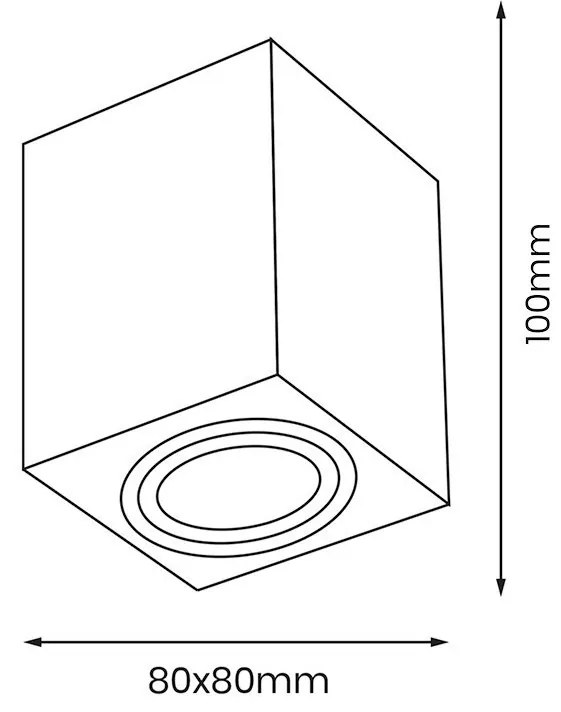 Ecolamp Stropné svietidlo Bima Ring Square, 1x biele kovové tienidlo