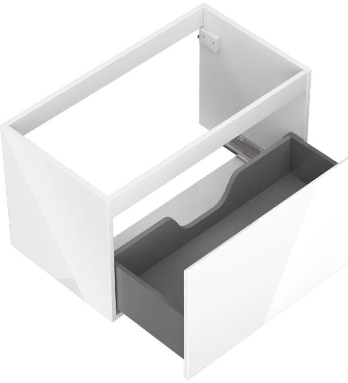 Mexen Orio, kúpeľňová skrinka 80 cm, 1 zásuvka, biela lesklá, 91A10-08047-1-BF00