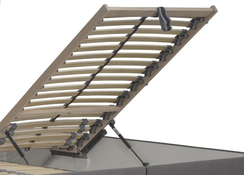 Posteľ Amy 180x200 cm, tmavo šedá látka