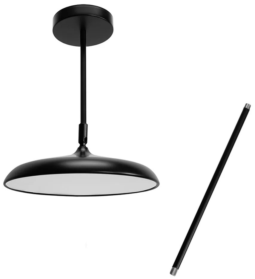 Toolight Toolight, LED stropné svietidlo APP1280-CP Black, čierna matná, OSW-05182