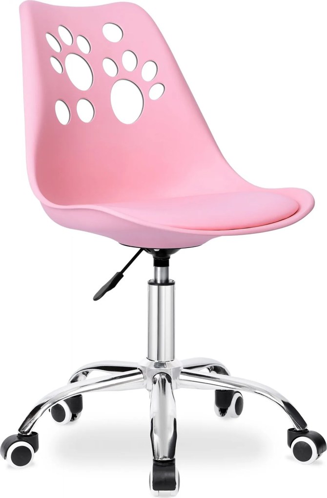 Ružová otočná stolička Grover