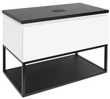 Kúpeľňová skrinka s krycou doskou SAT B-Way 59x50x45 cm biela lesk BWAY60WZF, 1 ks