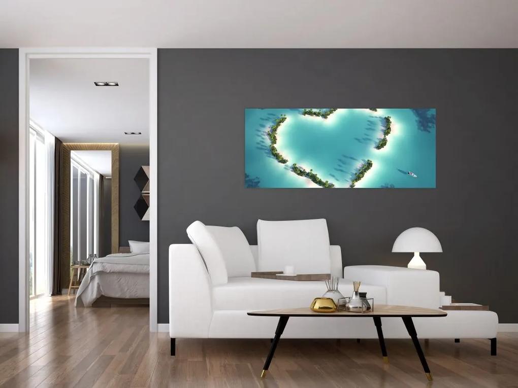 Obraz - Ostrovy srdce (120x50 cm)