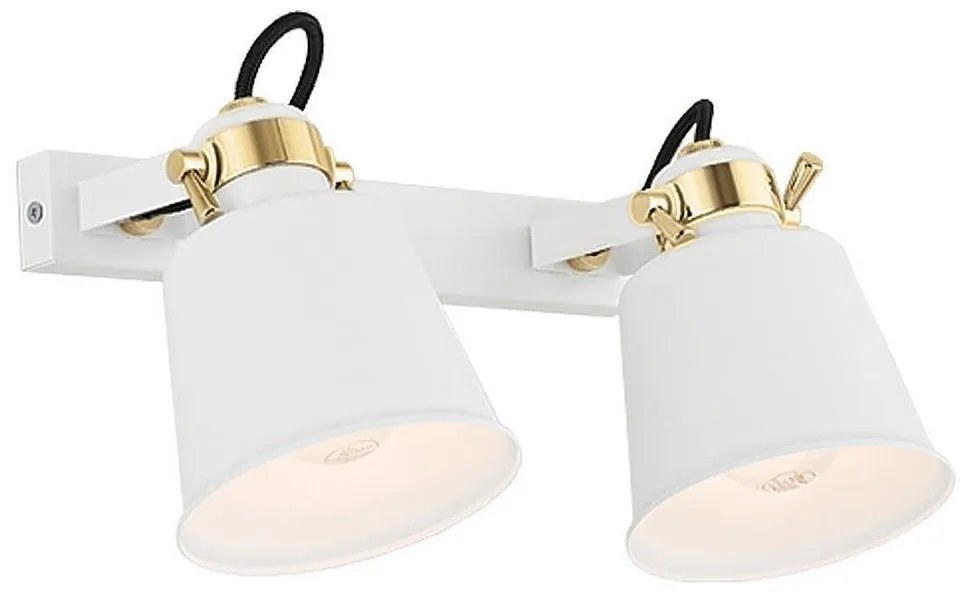 Argon 0875 - Nástenné bodové svietidlo KONGO 2xE27/15W/230V biela AR0875