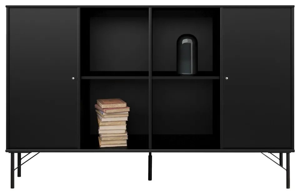 Čierna komoda Hammel Mistral Kubus, 136 x 89 cm
