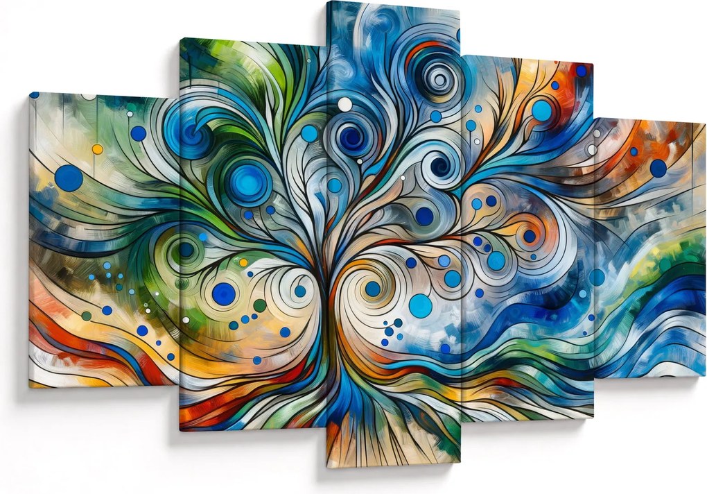 Obraz – Farebný energetický strom (150x105 cm)