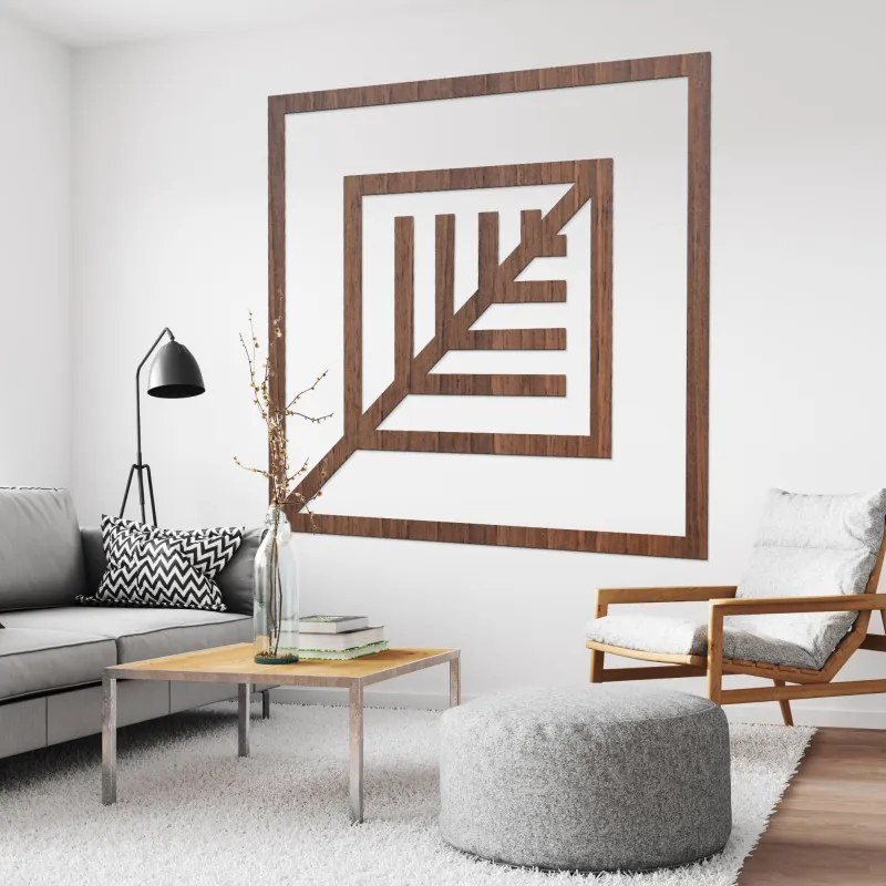 Geometrická drevená dekorácia na stenu – Moderný dizajn | SENTOP HDF0397-B