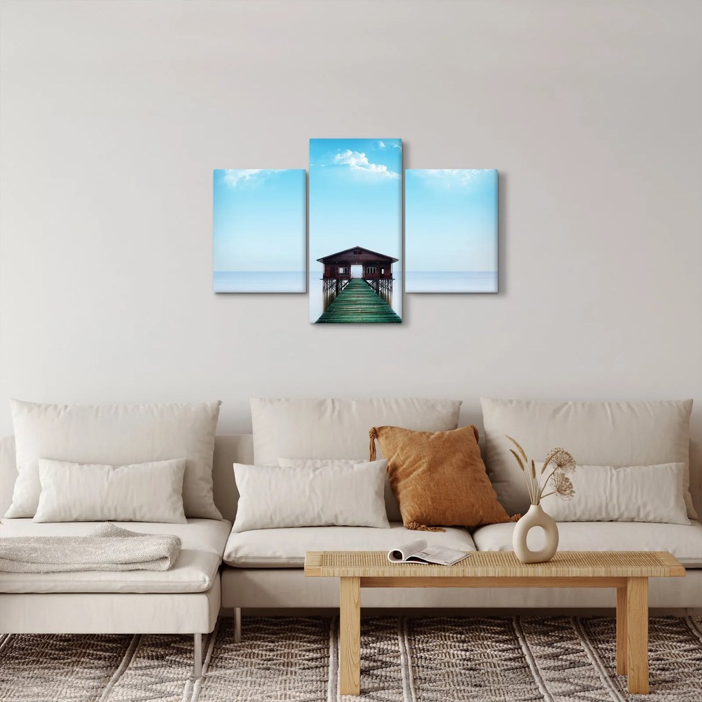 Obraz domu na mori (90x60 cm)