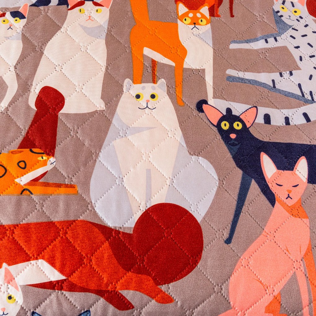 Prehoz na posteľ CATMOSPHERE, farebný Rozmer: 220 x 240 cm