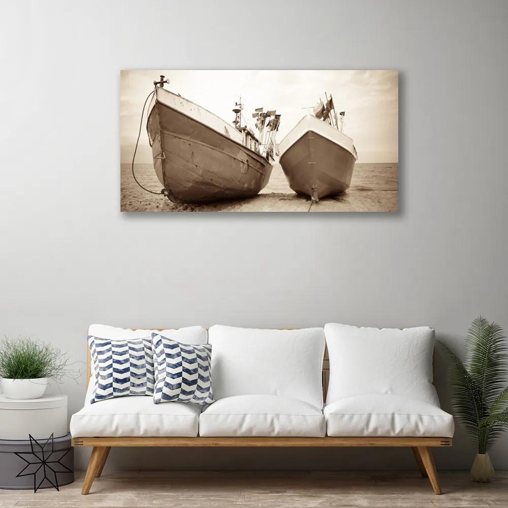 Obraz na plátne Loďky voda príroda 120x60 cm