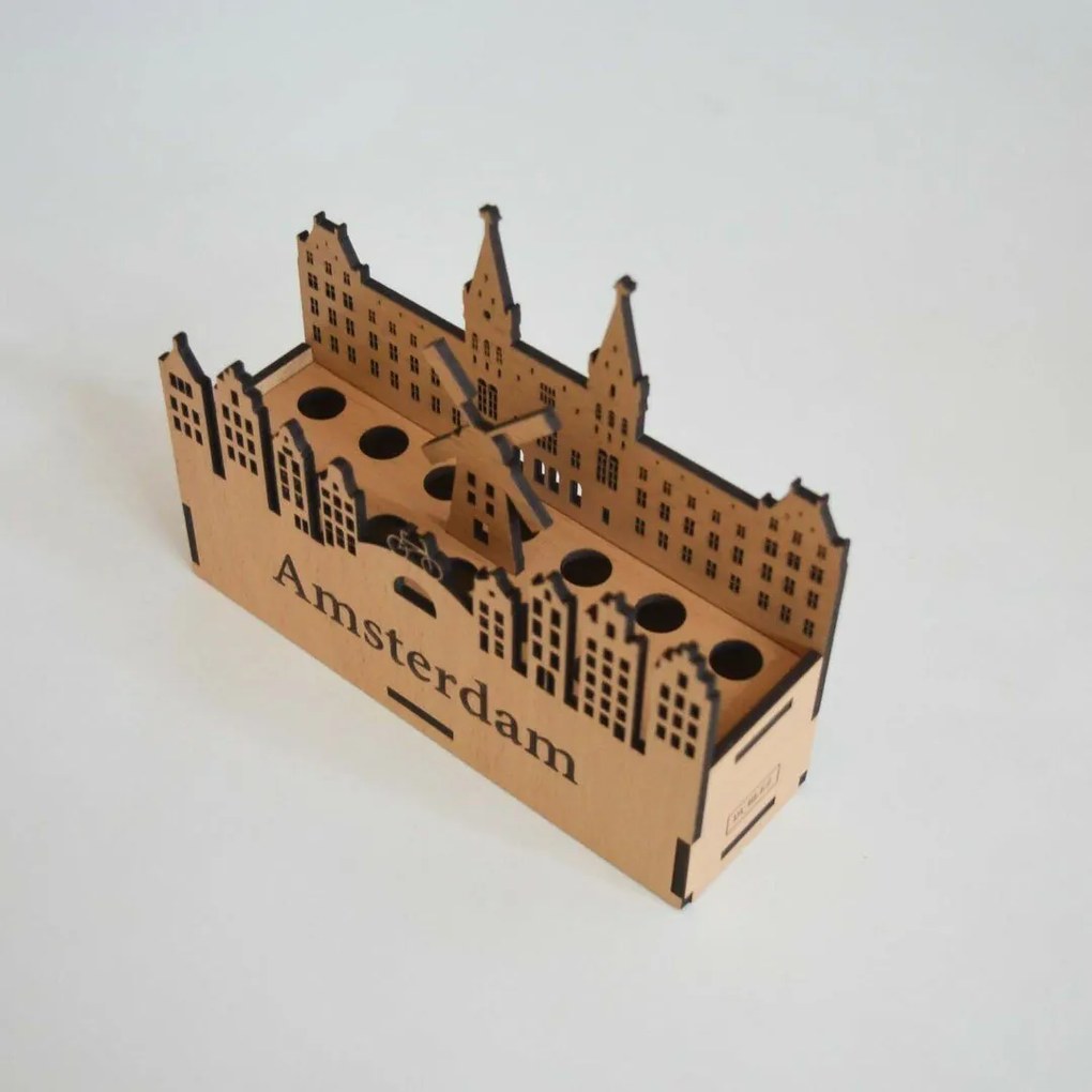 Drevený, luxusný stojan na perá - Amsterdam | DUBLEZ