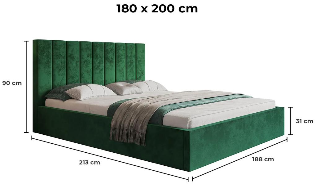 PROXIMA.store - Minimalistická čalúnená posteľ ALEXIS ROZMER: 160 x 200 cm