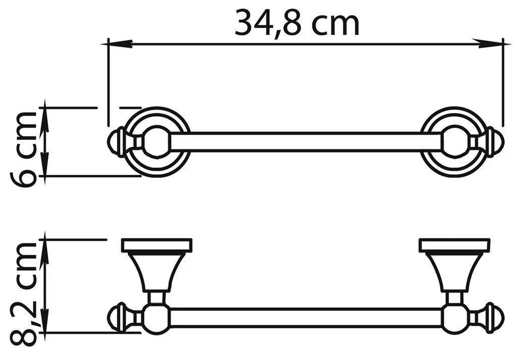 GEDY NV213013 Nevis držiak uterákov 30 x 8,2 cm, chróm