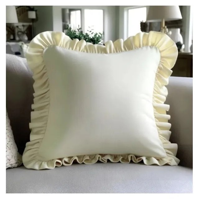 Obliečka na vankúš s prímesou bavlny 40x40 cm Ruffled – Mila Home