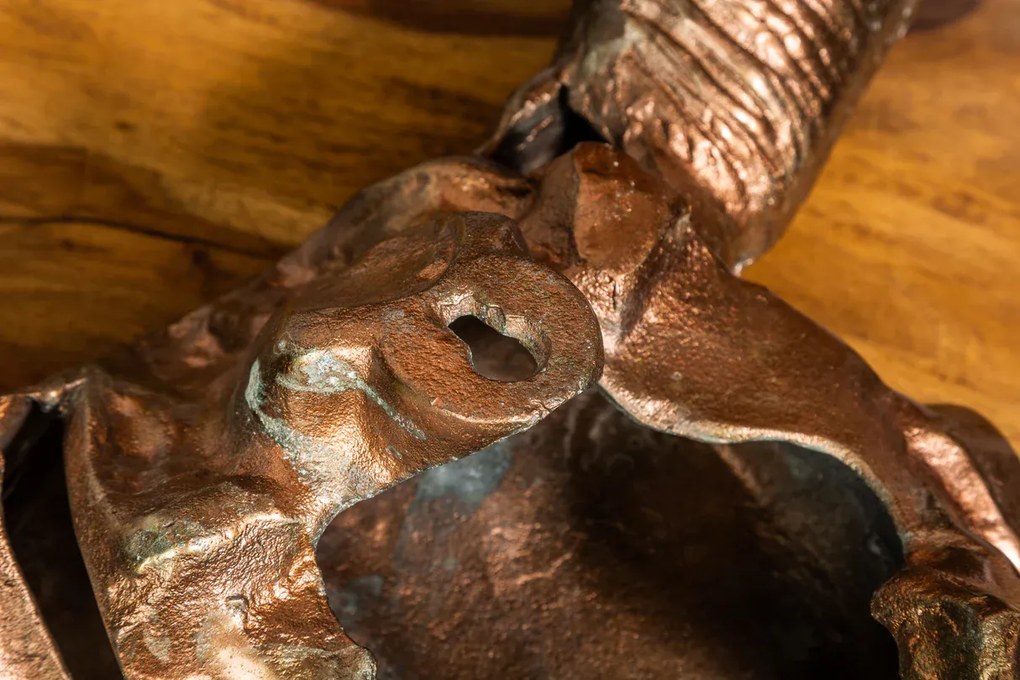 Dekoratívna socha Skull Matador - medená platina