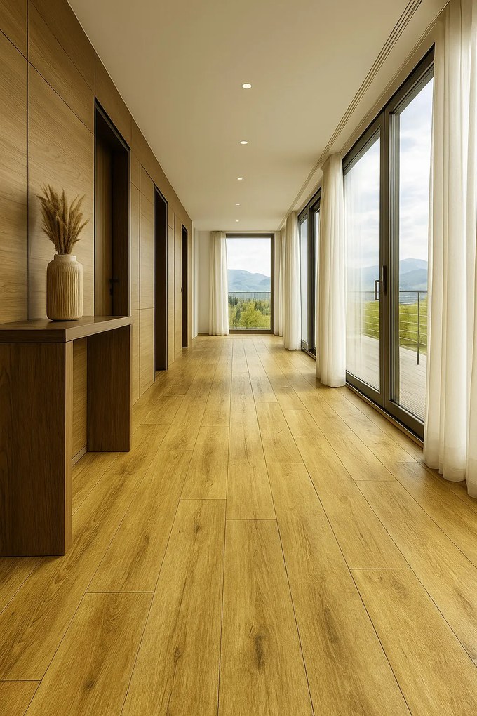 PVC podlaha - lino Texalino Supreme 667M Tasmanian Oak - dub, na mieru, šíře 2m,3m,4m,5m, hnedá, filc, chodba / predsieň, Beauflor