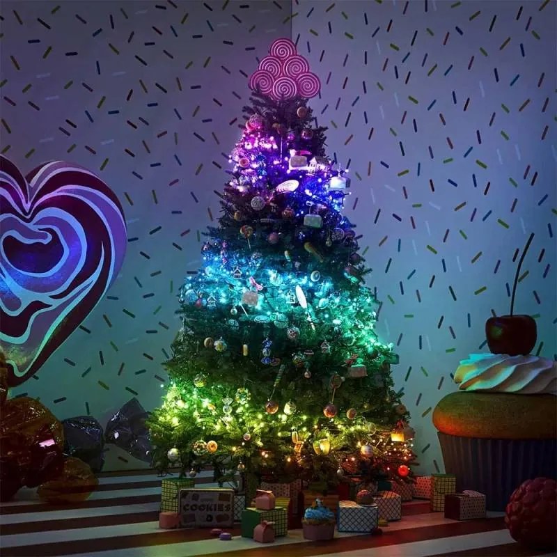 Twinkly lights DUAL chain PRO, čierna, 2×125 RGB LED, 2×12,5 m