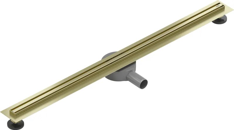 Mexen Flat 360° Slim sprchový žľab 90 cm, zlatá matná, 1A41090