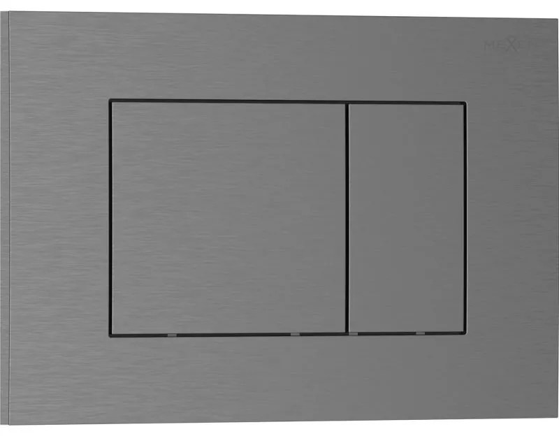 Mexen Tex 02, tlačidlo na splachovanie, brúsené grafit, 6102-12
