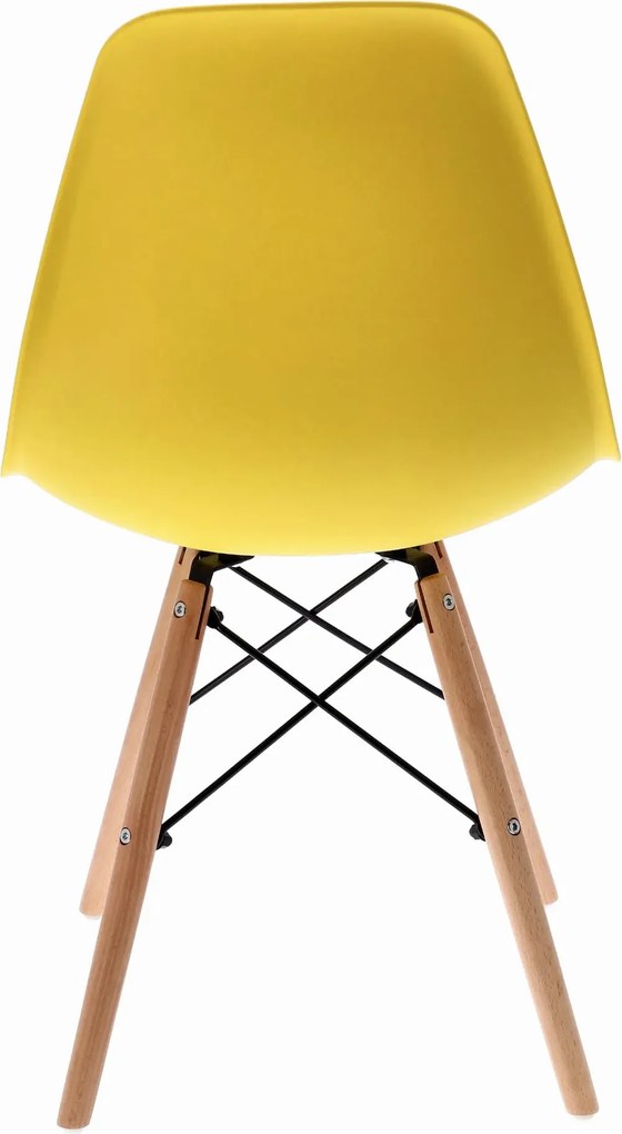 Dekorstudio Dizajnová jedálenská stolička v škandinávskom štýle - žltá