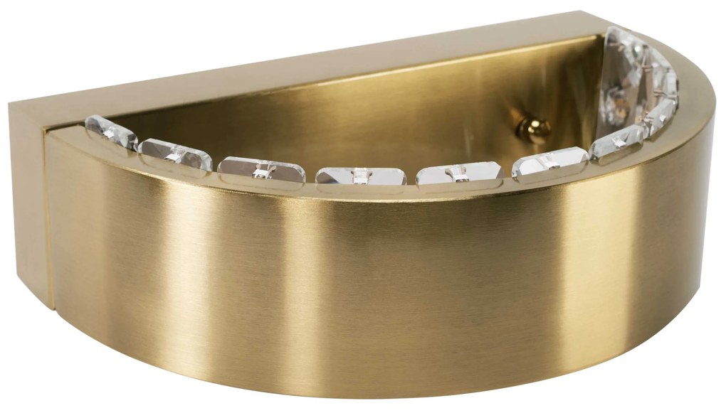 Toolight Toolight, LED nástenné krištáľové svietidlo APP1509-CP, zlatá matná, OSW-06792