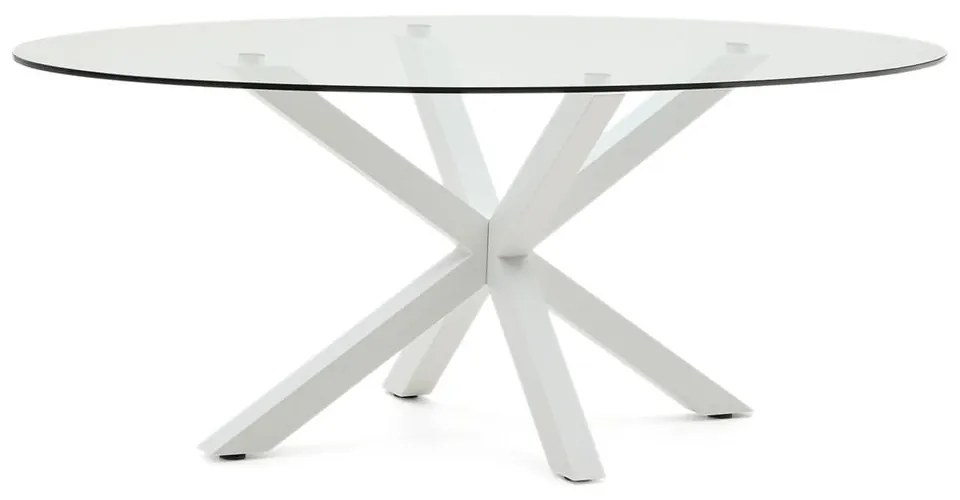 Jedálenský stôl so sklenenou doskou 100x200 cm Argo – Kave Home