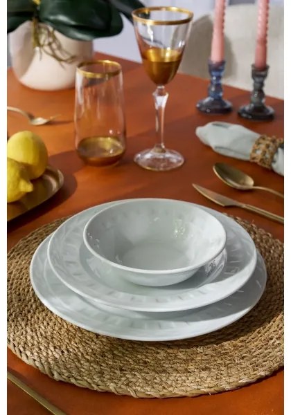 Jedálenská súprava 18 ks biela/porcelán