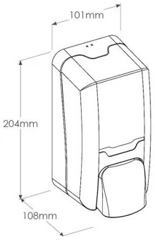 Dávkovač tekutého mydla Merida Hygiene Control Mini, biela