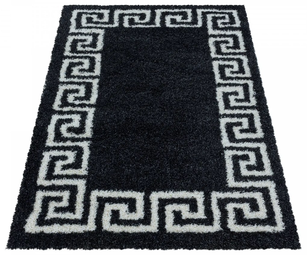 AKCIA: 280x370 cm Kusový koberec Hera Shaggy 3301 antracit, šedá, obývacia izba, Ayyildiz