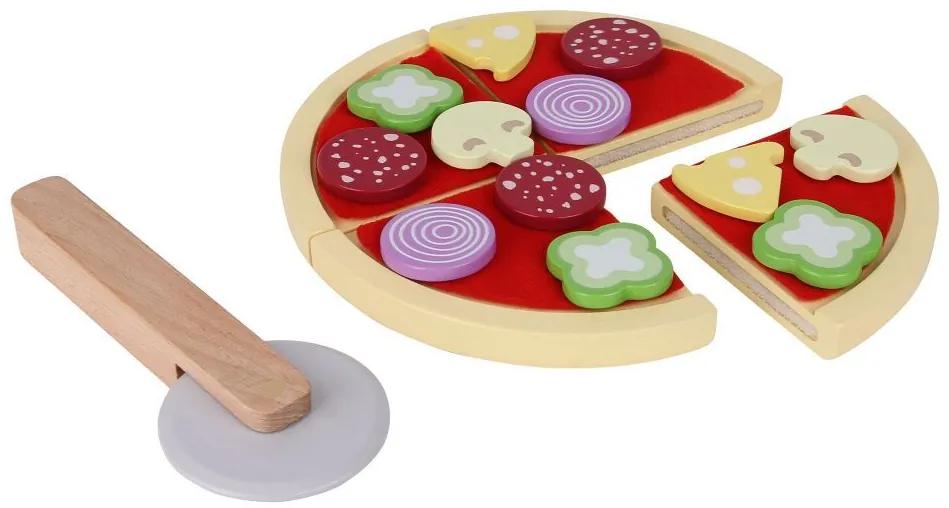 Drevená pizza na krájanie pre deti