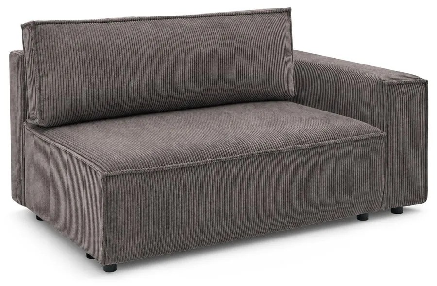 Svetlohnedý menčestrový modul pohovky (pravý roh) Nihad modular – Bobochic Paris