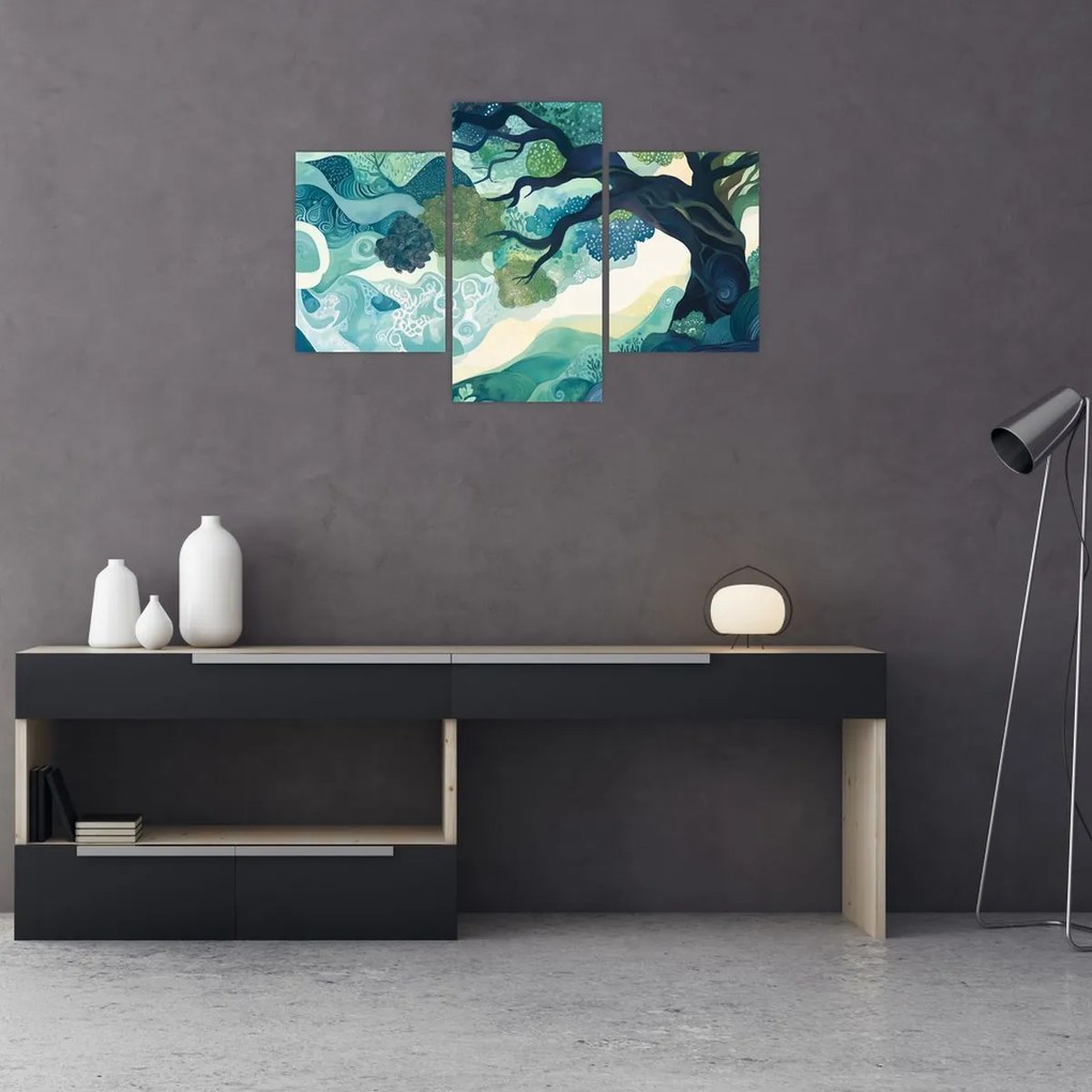 Obraz – Zelená koruna stromu života (90x60 cm)