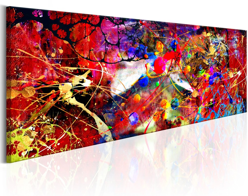 Artgeist Obraz - Red Forest Veľkosť: 150x50, Verzia: Premium Print