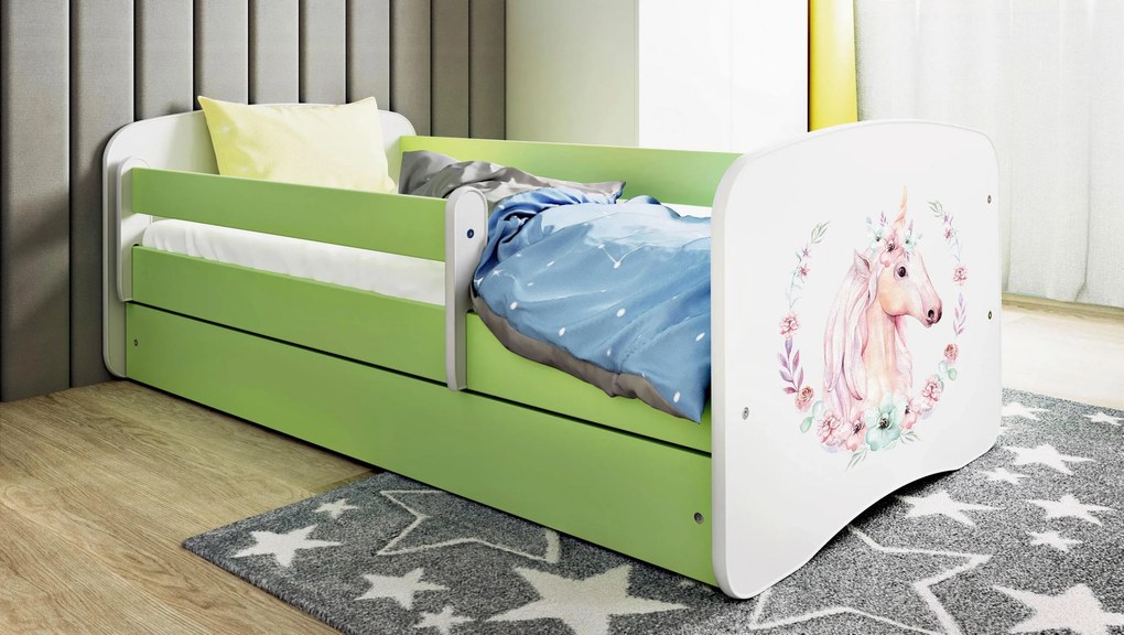 XXXLutz POSTEĽ PRE DETI A MLÁDEŽ 80/160 cm, zelená, biela MID.YOU - Detské izby - 002142000222