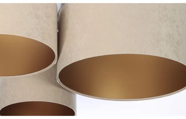 Stropné svietidlo SPACE 3xE27/60W/230V béžová/zlatá