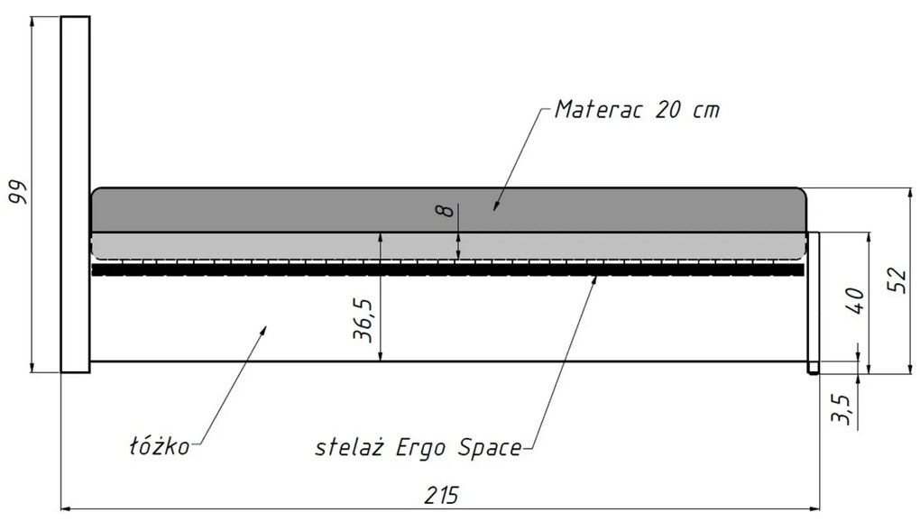 Manželská posteľ: syntia iii 140x200 (bez matraca)