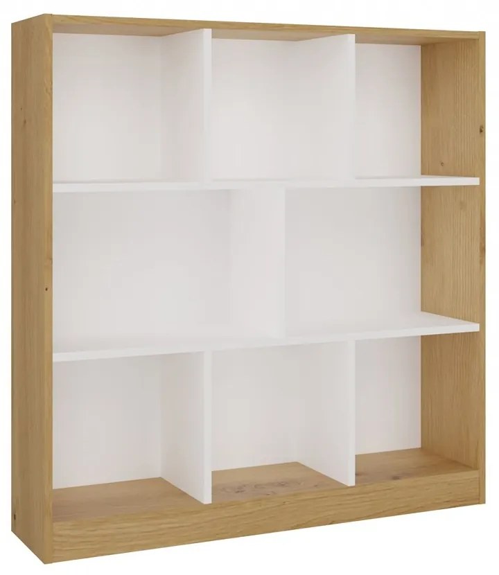 Regál Fiesta 100 cm biely/dub artisan