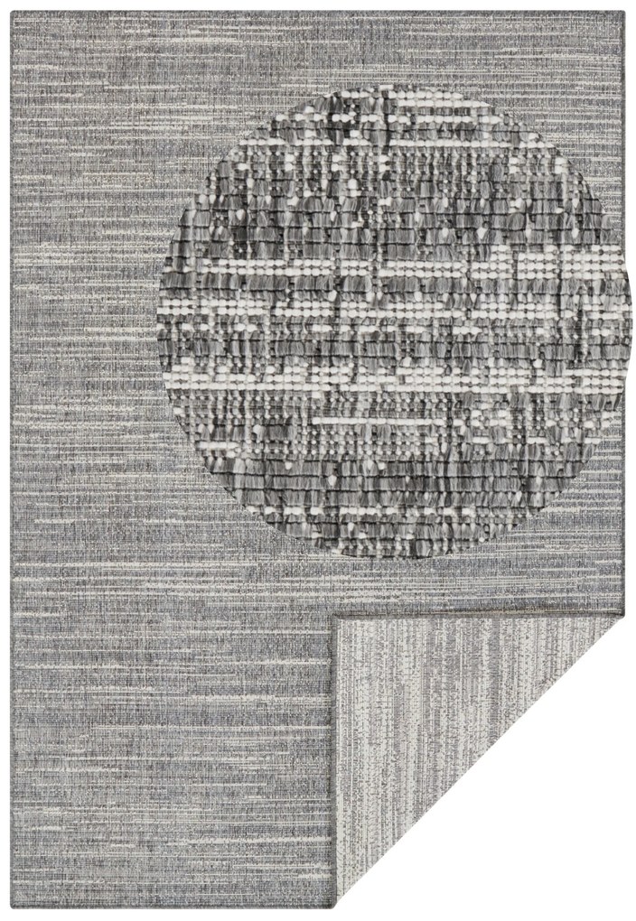 ELLE Decoration, Kusový koberec Gemini 105543 Silver z kolekcie Elle – na von aj na doma, 120x170, šedá, chodba / predsieň
