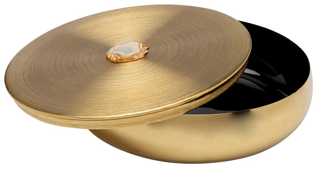 Shine dekoračná dóza zlatá Ø24 cm
