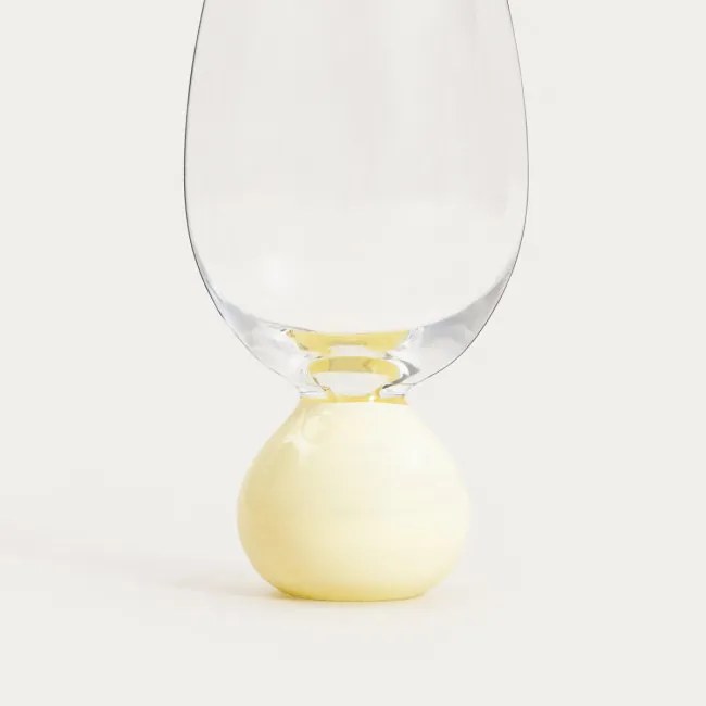 Pohár PALLORA s dekoratívnou stopkou, žltý 776144 400 ml