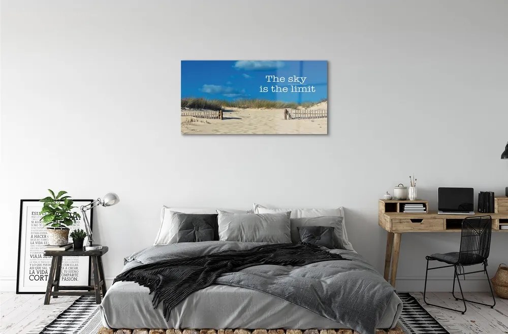 Obraz na skle Beach neba string 120x60 cm