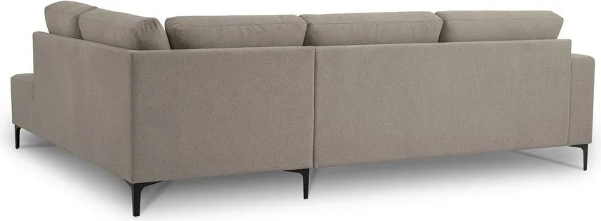 Svetlohnedá ženilková rohová pohovka (pravý roh/do L) Fabian – Scandic