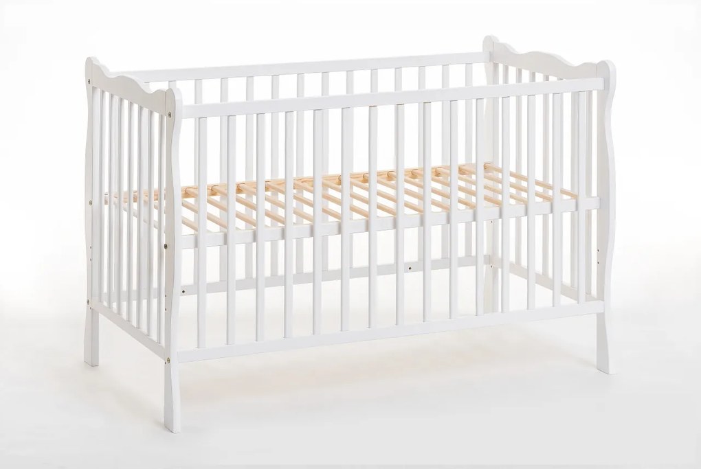 Detská postieľka 60 cm Adria II 26 WW BA+M (biela) (s matracom). Akcia -22%. Vlastná spoľahlivá doprava až k Vám domov. 1024541
