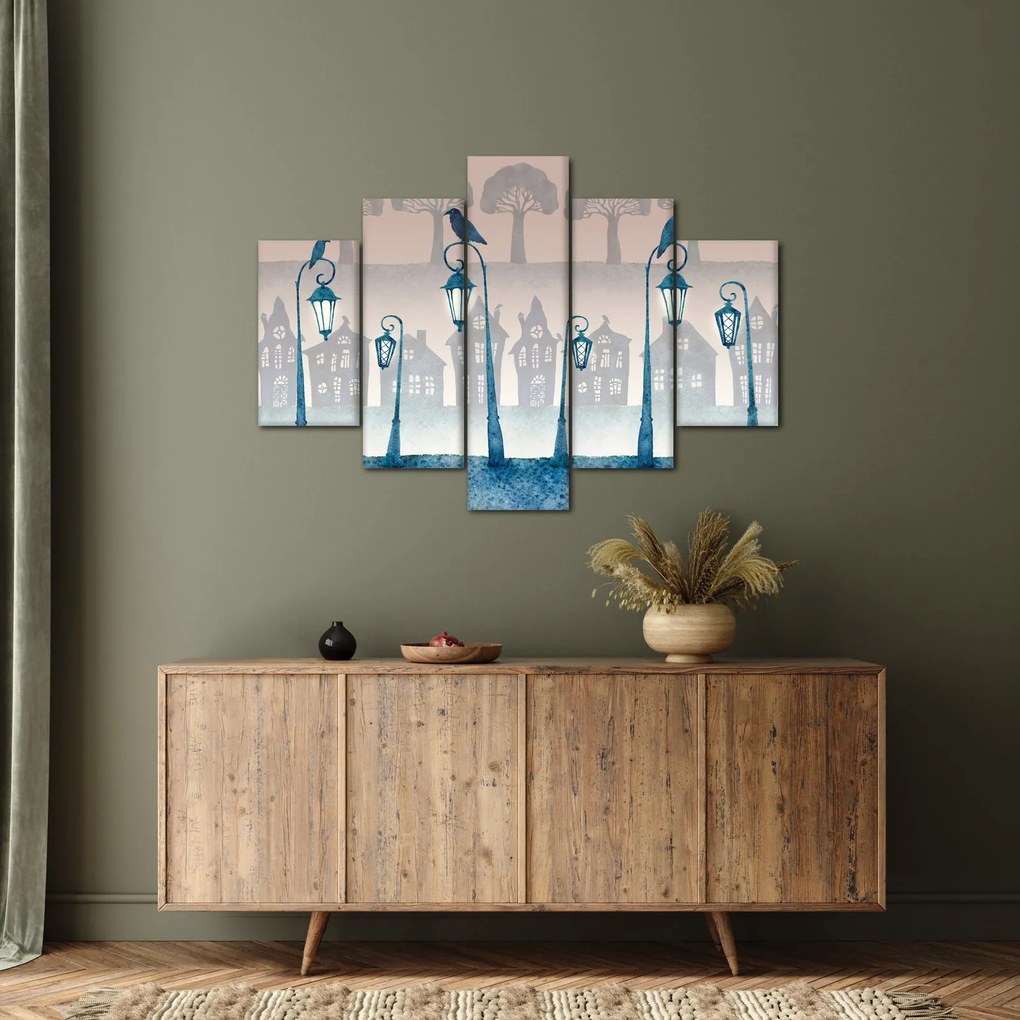 Obraz - Havrany strážiace mesto (150x105 cm)