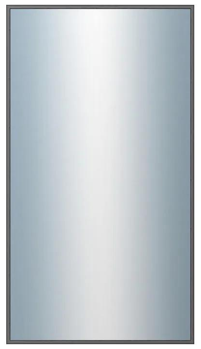 DANTIK - Zrkadlo v rámu, rozmer s rámom 50x90 cm z lišty Hliník grafit drásaná (7269224)