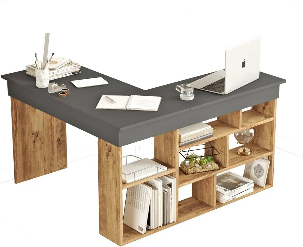 Stôl Cilo Anthracite a Atlantic Pine