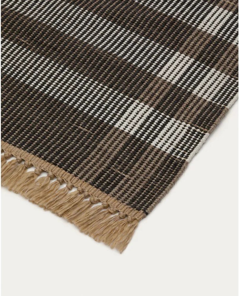 Čierny obojstranný/ručne tkaný koberec 60x90 cm Barani – Kave Home